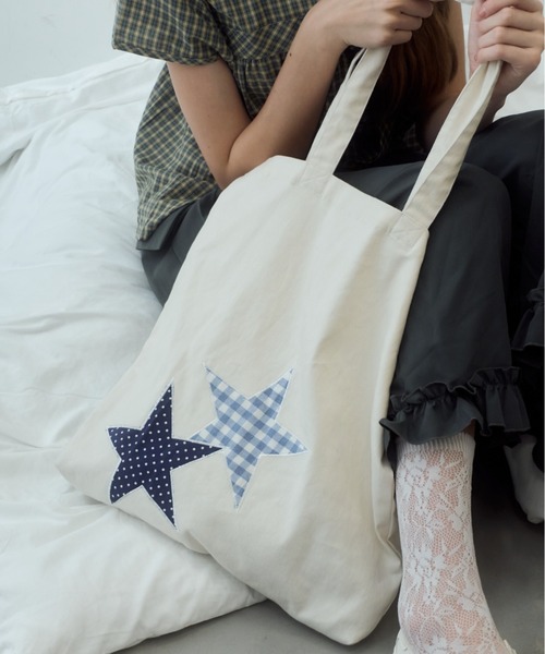 パッチワークスタートートBAG/Patchwork Star Tote Bag（トートバッグ