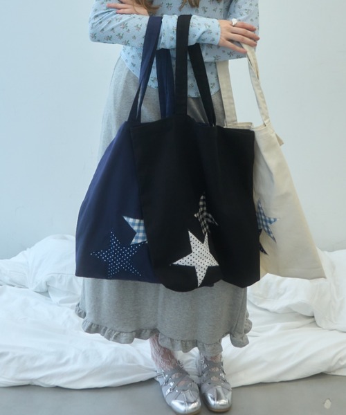 SHALOM シャローム PURO STAR BAG トートバッグ ネイビー 紺 shalom トートバッグ - メルカリ