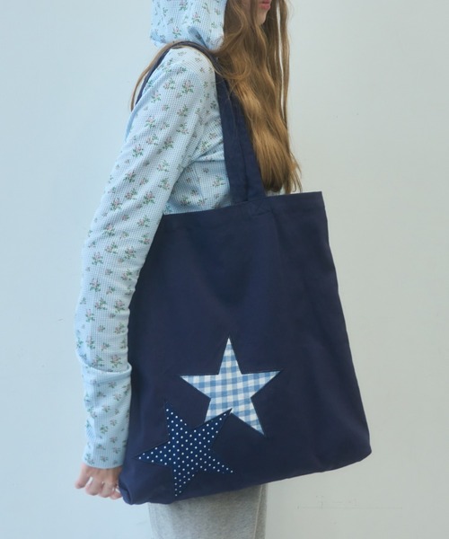 セール】パッチワークスタートートBAG/Patchwork Star Tote Bag