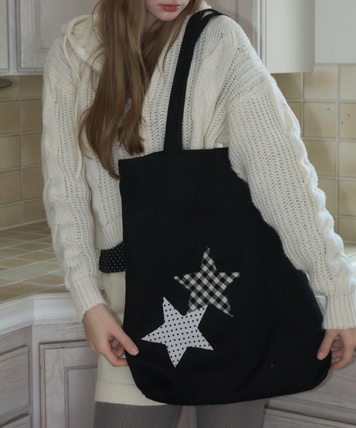 パッチワークスタートートBAG/Patchwork Star Tote Bag（トートバッグ