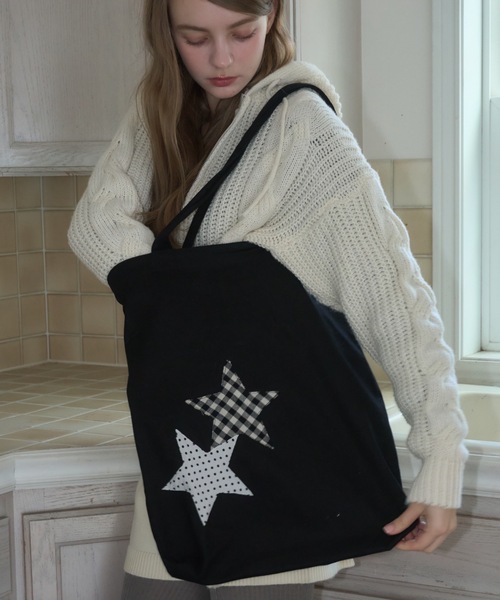パッチワークバック　星のパターンの２WAYバック パッチワークバック 星のパターンの2WAYバック