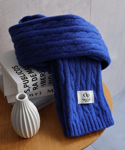 セール】ケーブルニットマフラー / ニットストール（マフラー）｜ap