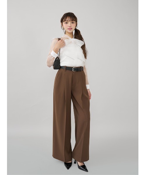 Darich(ダーリッチ)の「ワイドテーラードパンツ(その他パンツ・レディース・アイボリー/チャコールグレー/ブラウン/サックスブルー・FREE)」の13枚目の写真