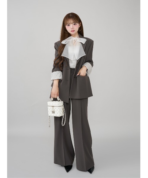 Darich(ダーリッチ)の「ワイドテーラードパンツ(その他パンツ・レディース・アイボリー/チャコールグレー/ブラウン/サックスブルー・FREE)」の19枚目の写真