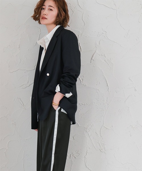 UR'S（ユアーズ）の「サテンラインワイドパンツ（その他パンツ・レディース・ブラック/ベージュ・S/M/L）」の16枚目の写真