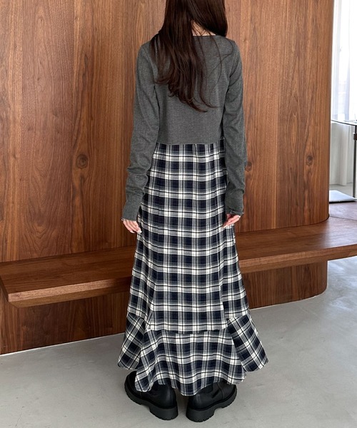 archives（アルシーヴ）の「’チェックアソートラッフルキャミワンピース’（ワンピース・レディース・ブラック/ブラウン/ネイビー・MEDIUM）」の17枚目の写真