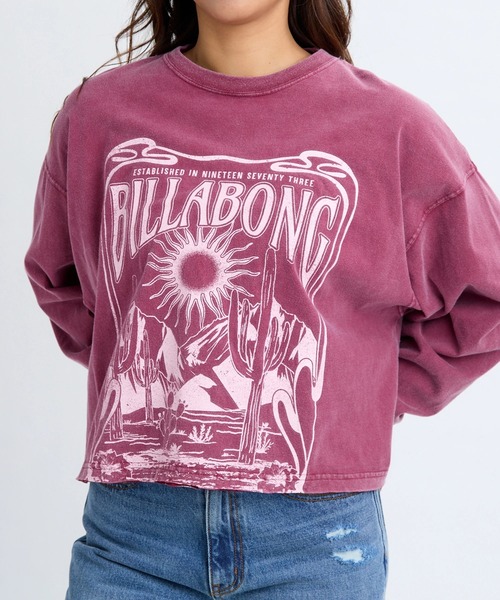 BILLABONG(ビラボン)の「BILLABONG レディース DESERT WANDERING LS ロンT 【WIDE LOOSE CROPPED】【2025年秋冬モデル】/ビラボンクロップド丈フロントプリント長袖ロンT(Tシャツ/カットソー・レディース・アイボリー/バーガンディー/オフホワイト・MEDIUM/LARGE)」の12枚目の写真