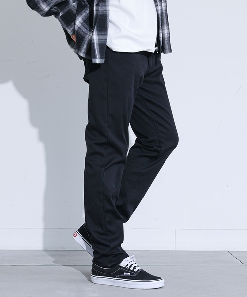 MDR（エムディアール）の「【機能素材】『裏ベロア起毛ストレッチチノパン/暖パン・暖かい・スリム・伸びる』（チノパンツ・メンズ・ボルドー/ダークネイビー/ベージュ/チャコール/ブラック/カーキ・M/L/XL）」の2枚目の写真