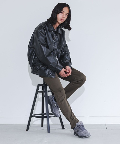 MDR（エムディアール）の「【機能素材】『裏ベロア起毛ストレッチチノパン/暖パン・暖かい・スリム・伸びる』（チノパンツ・メンズ・ボルドー/ダークネイビー/ベージュ/チャコール/ブラック/カーキ・M/L/XL）」の16枚目の写真