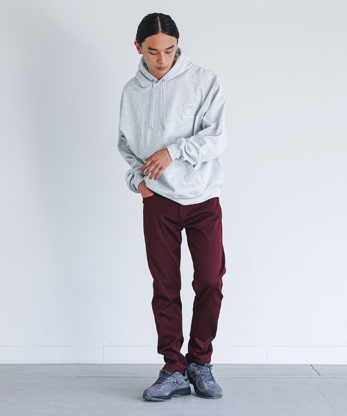 MDR（エムディアール）の「【機能素材】『裏ベロア起毛ストレッチチノパン/暖パン・暖かい・スリム・伸びる』（チノパンツ・メンズ・ボルドー/ダークネイビー/ベージュ/チャコール/ブラック/カーキ・M/L/XL）」の9枚目の写真