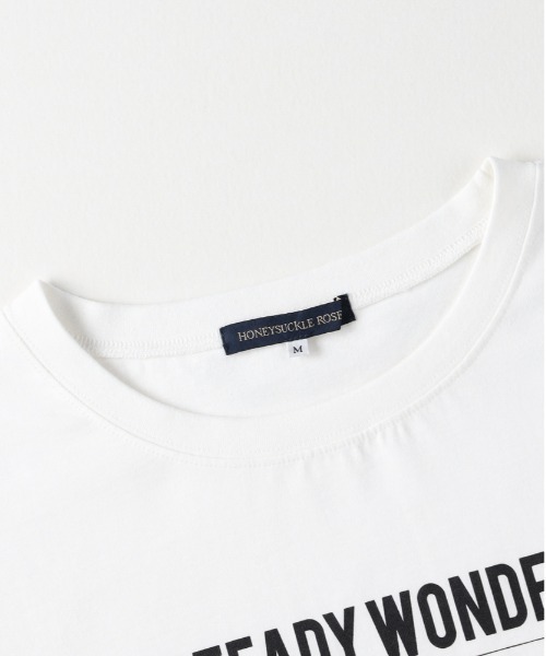 Right-on（ライトオン）の「HONEYSUCKLE ROSE(ハニーサックルローズ)【レディース】ロゴプリントロングスリーブTシャツ（Tシャツ/カットソー・レディース・オフホワイト/ダークグレー/その他1・S/M/L）」の7枚目の写真
