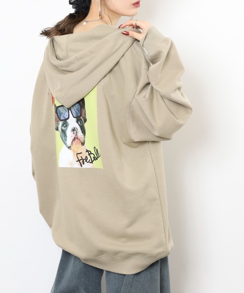 FUNALIVE(ファンアライブ)の「キングサイズ フレンチブル 裏毛フルジップパーカー unisex(パーカー・メンズ・ブラック/カーキ・4L/5L/6L/3L)」の2枚目の写真