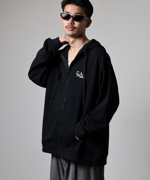 FUNALIVE(ファンアライブ)の「キングサイズ フレンチブル 裏毛フルジップパーカー unisex(パーカー・メンズ・ブラック/カーキ・4L/5L/6L/3L)」の19枚目の写真