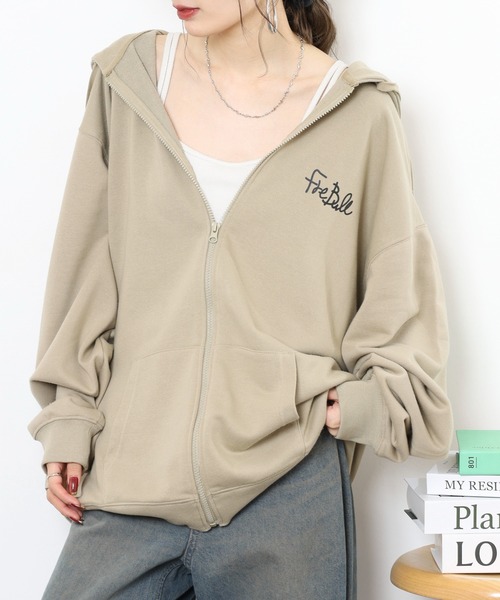FUNALIVE(ファンアライブ)の「キングサイズ フレンチブル 裏毛フルジップパーカー unisex(パーカー・メンズ・ブラック/カーキ・4L/5L/6L/3L)」の12枚目の写真