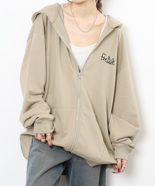 FUNALIVE(ファンアライブ)の「キングサイズ フレンチブル 裏毛フルジップパーカー unisex(パーカー・メンズ・ブラック/カーキ・4L/5L/6L/3L)」の13枚目の写真