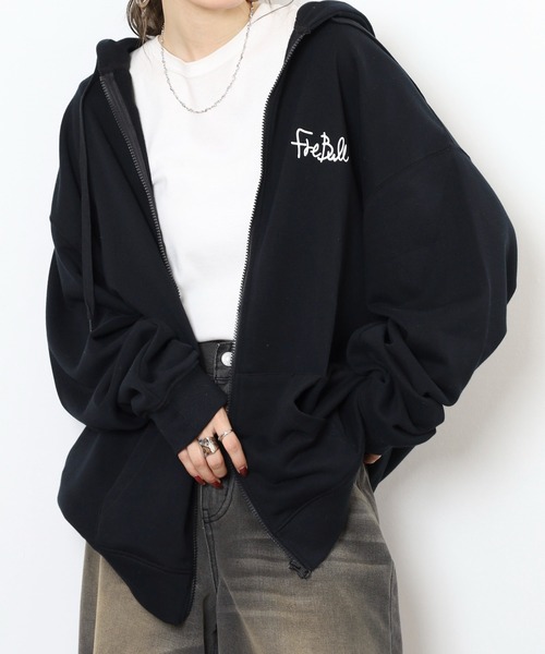 FUNALIVE(ファンアライブ)の「キングサイズ フレンチブル 裏毛フルジップパーカー unisex(パーカー・メンズ・ブラック/カーキ・4L/5L/6L/3L)」の3枚目の写真