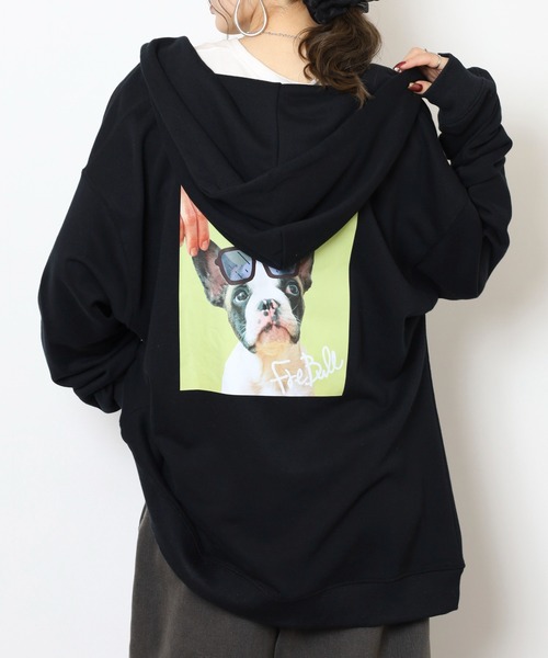 FUNALIVE(ファンアライブ)の「キングサイズ フレンチブル 裏毛フルジップパーカー unisex(パーカー・メンズ・ブラック/カーキ・4L/5L/6L/3L)」の6枚目の写真