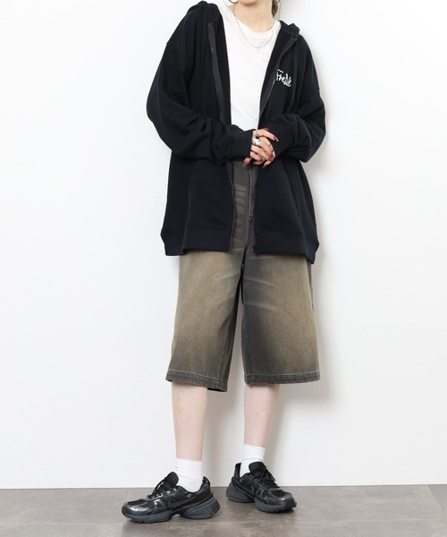 FUNALIVE(ファンアライブ)の「キングサイズ フレンチブル 裏毛フルジップパーカー unisex(パーカー・メンズ・ブラック/カーキ・4L/5L/6L/3L)」の9枚目の写真