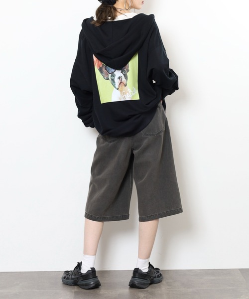 FUNALIVE(ファンアライブ)の「キングサイズ フレンチブル 裏毛フルジップパーカー unisex(パーカー・メンズ・ブラック/カーキ・4L/5L/6L/3L)」の10枚目の写真