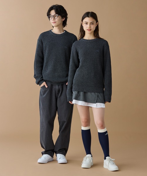 LACOSTE（ラコステ）の「ワッフルニットセーター（ニット/セーター・メンズ・グレー/ネイビー/キャメル/オフホワイト・2/5/4/3）」の5枚目の写真