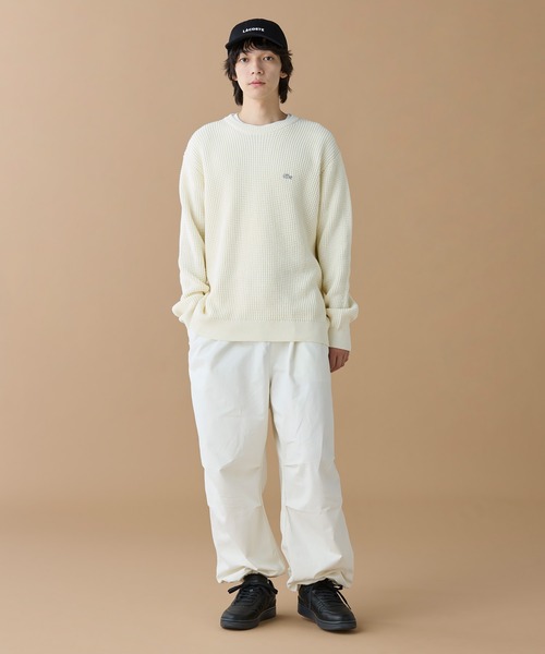 LACOSTE（ラコステ）の「ワッフルニットセーター（ニット/セーター・メンズ・グレー/ネイビー/キャメル/オフホワイト・2/5/4/3）」の12枚目の写真