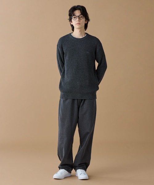 LACOSTE（ラコステ）の「ワッフルニットセーター（ニット/セーター・メンズ・グレー/ネイビー/キャメル/オフホワイト・2/5/4/3）」の6枚目の写真