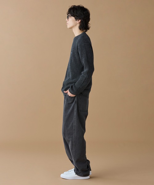 LACOSTE（ラコステ）の「ワッフルニットセーター（ニット/セーター・メンズ・グレー/ネイビー/キャメル/オフホワイト・2/5/4/3）」の17枚目の写真