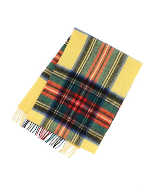 Glen Prince（グレンプリンス）の「◆【Glen Prin】チェックマフラー（ストール/ショール・レディース・イエロー系その他4/クリアブラウン・ﾌﾘ-）」の7枚目の写真