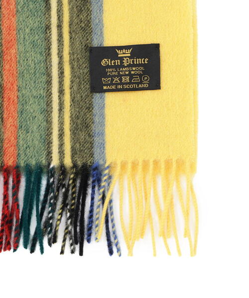 Glen Prince（グレンプリンス）の「◆【Glen Prin】チェックマフラー（ストール/ショール・レディース・イエロー系その他4/クリアブラウン・ﾌﾘ-）」の8枚目の写真