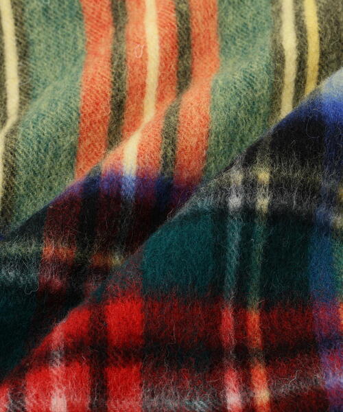 Glen Prince（グレンプリンス）の「◆【Glen Prin】チェックマフラー（ストール/ショール・レディース・イエロー系その他4/クリアブラウン・ﾌﾘ-）」の9枚目の写真