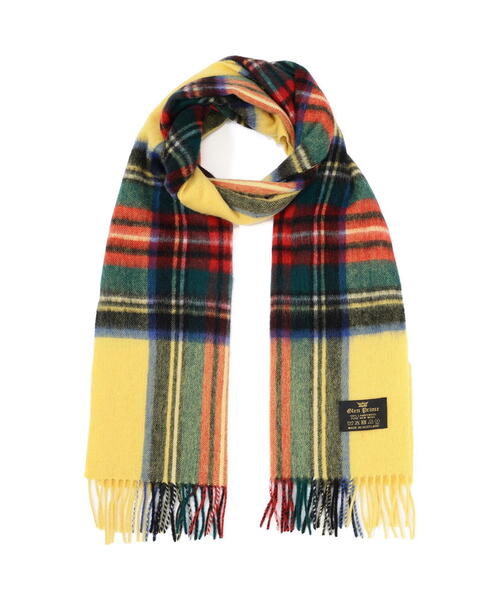 Glen Prince（グレンプリンス）の「◆【Glen Prin】チェックマフラー（ストール/ショール・レディース・イエロー系その他4/クリアブラウン・ﾌﾘ-）」の4枚目の写真