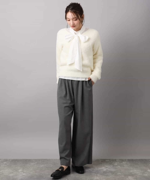 MK MICHEL KLEIN(エムケーミッシェルクラン)の「フェザーニットプルオーバー/前後2way/洗える(ニット/セーター・レディース・アイボリー/ブルー/レッド/ベージュ・38)」の9枚目の写真