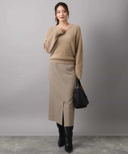 MK MICHEL KLEIN（エムケーミッシェルクラン）の「フェザーニットプル