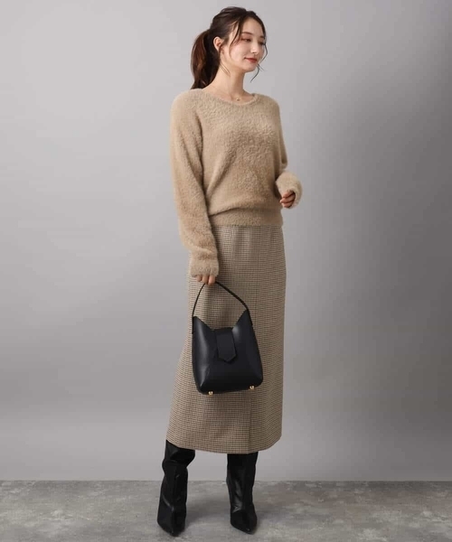 MK MICHEL KLEIN(エムケーミッシェルクラン)の「フェザーニットプルオーバー/前後2way/洗える(ニット/セーター・レディース・アイボリー/ブルー/レッド/ベージュ・38)」の12枚目の写真