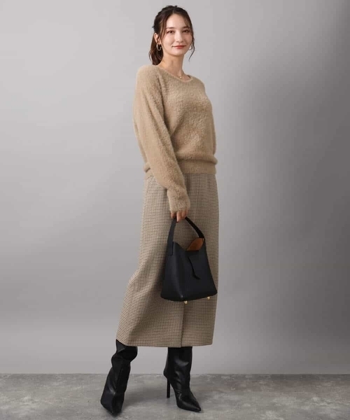 MK MICHEL KLEIN(エムケーミッシェルクラン)の「フェザーニットプルオーバー/前後2way/洗える(ニット/セーター・レディース・アイボリー/ブルー/レッド/ベージュ・38)」の7枚目の写真