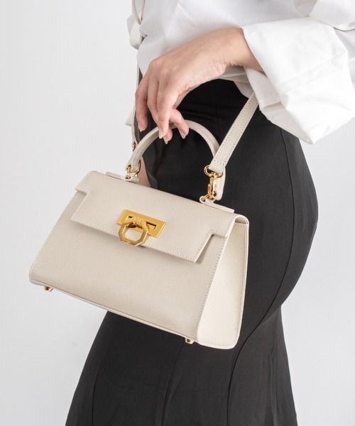 CARBOTTI/カルボッティ】2WAY レザー ハンドバッグ ショルダーバッグ