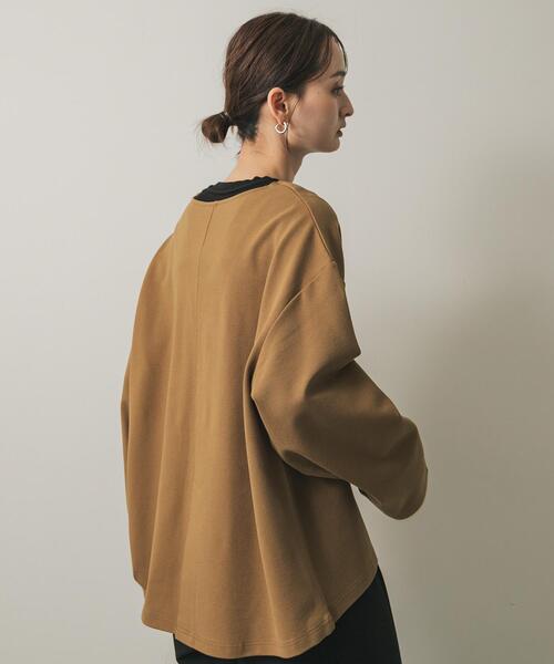 SENSE OF PLACE by URBAN RESEARCH（センスオブプレイスバイアーバンリサーチ）の「スキッパールーズトップ（その他トップス・レディース・アイボリー/キャメル/チャコールグレー・ONE）」の14枚目の写真