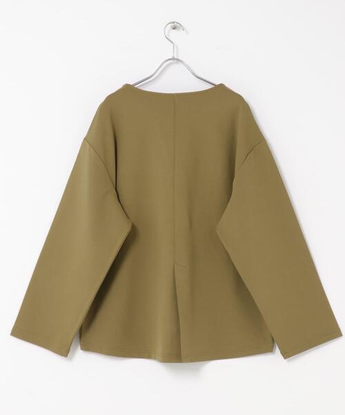 SENSE OF PLACE by URBAN RESEARCH（センスオブプレイスバイアーバンリサーチ）の「スキッパールーズトップ（その他トップス・レディース・アイボリー/キャメル/チャコールグレー・ONE）」の19枚目の写真