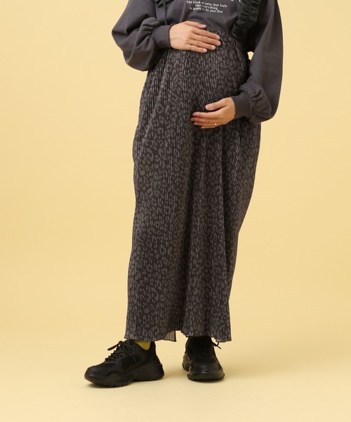 LEPSIM（レプシィム）の「【産前・産後対応】マタニティ／アソートプリーツスカート　595334（マタニティウェア/グッズ・レディース・ホワイト系その他/ブラック/レオパード/ドット・FREE）」の9枚目の写真