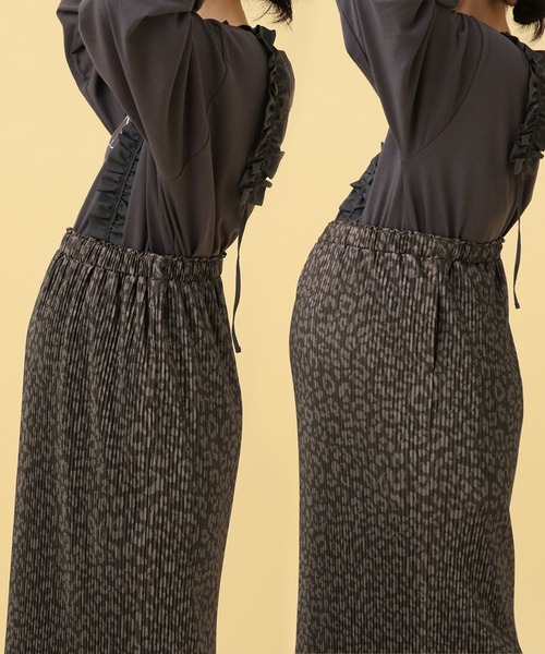 LEPSIM（レプシィム）の「【産前・産後対応】マタニティ／アソートプリーツスカート　595334（マタニティウェア/グッズ・レディース・ホワイト系その他/ブラック/レオパード/ドット・FREE）」の12枚目の写真