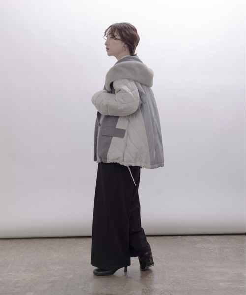 中綿フーディショールカラーハーフコート Eimee Law│Eimee Law