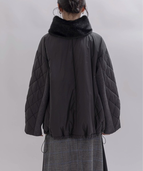 【美品】Eimee law レイヤードフーディジレ　アウター 美品】Eimee law レイヤードフーディジレ アウター Eimee Law ファー