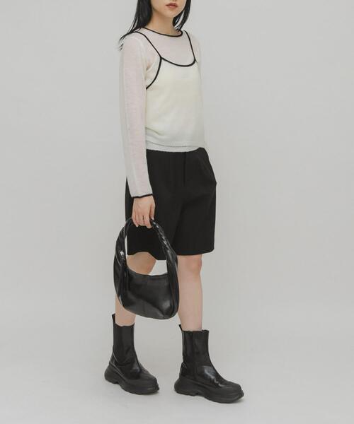 KBF（ケイビーエフ）の「ハンドルデザインサークルBAG（ハンドバッグ・レディース・アイボリー/ブラック・ONE）」の13枚目の写真