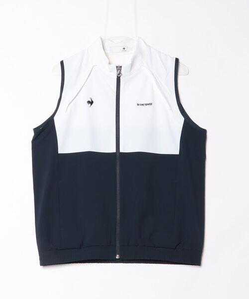 ★2way XLサイズ★ 23区 ゴルフ ジャケット ベスト ダブルジップ 黒 セール】【le coq sportif GOLF】撥水/ストレッチ2WAYジャケット【袖