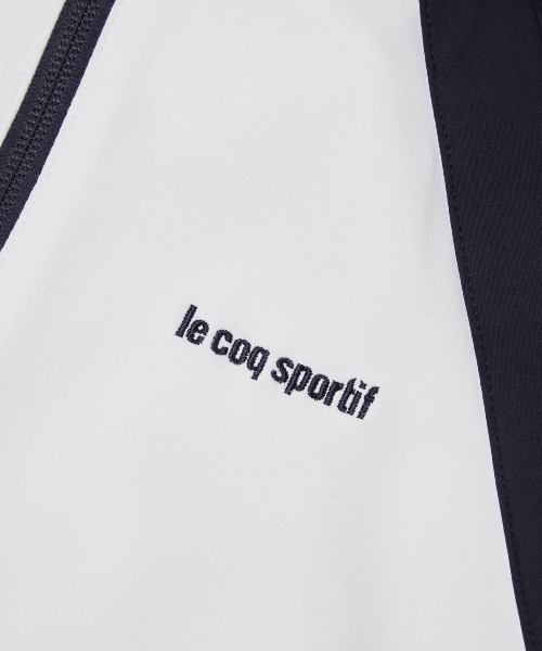 le coq sportif GOLF(ルコックスポルティフゴルフ)の「【le coq sportif GOLF】撥水/ストレッチ2WAYジャケット【袖取り外し可能】 ゴルフウェア(ブルゾン・レディース・カーキ/ネイビー/ホワイト・S/M/L/XL)」の6枚目の写真
