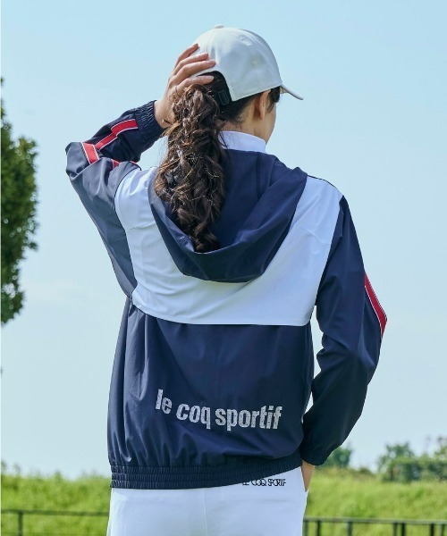 le coq sportif GOLF(ルコックスポルティフゴルフ)の「【le coq sportif GOLF】撥水/ストレッチ2WAYジャケット【袖取り外し可能】 ゴルフウェア(ブルゾン・レディース・カーキ/ネイビー/ホワイト・S/M/L/XL)」の18枚目の写真