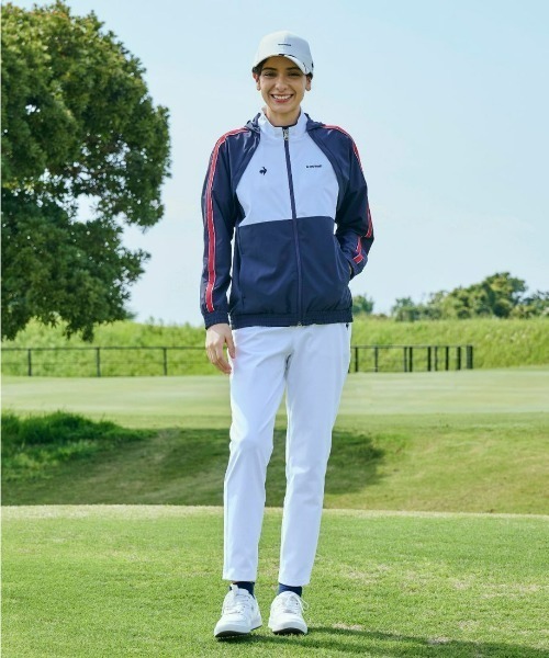 le coq sportif GOLF(ルコックスポルティフゴルフ)の「【le coq sportif GOLF】撥水/ストレッチ2WAYジャケット【袖取り外し可能】 ゴルフウェア(ブルゾン・レディース・カーキ/ネイビー/ホワイト・S/M/L/XL)」の16枚目の写真