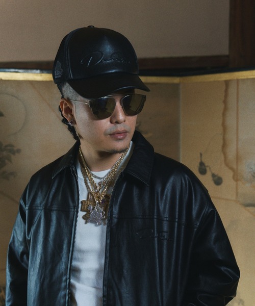 XLARGE(エクストララージ)の「XLARGE×DexFilmz FAUX LEATHER MESH CAP(キャップ・メンズ・ブラック・ONE SIZE)」の2枚目の写真