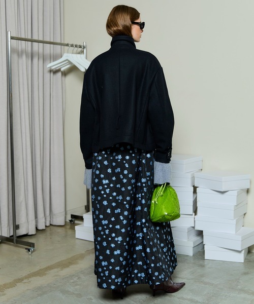 MAISON SPECIAL（メゾンスペシャル）の「2way Stand Collar Coat / 2WAYスタンドカラーコート（その他アウター・レディース・ブラック/グレー/ホワイト/ボルドー・FREE）」の6枚目の写真