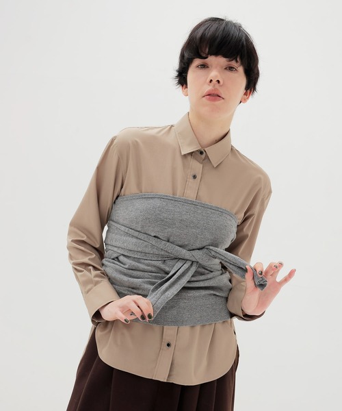DRESSLAVE(ドレスレイブ)の「just fit shirts(ジャストフィットシャツ)(シャツ/ブラウス・レディース・ベージュ/ブルー・38)」の12枚目の写真